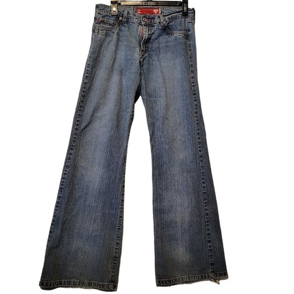 Guess Denim - Guess Bell Bottom  Distressed Jeans Pink Label  Size 32
